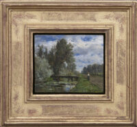 Willem Roelofs: Wandelen langs de waterkant (in lijst)