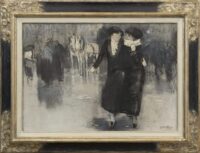 Piet van der Hem: Avondwandeling (in lijst)
