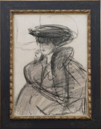 Isaac Israels: Vrouw met sigaret (in lijst)