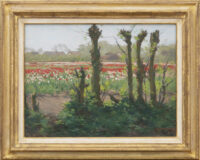 Anton Koster: Bloeiende tulpenvelden (in lijst)