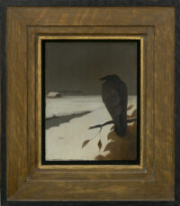Jemmy van Hoboken: Winterlandschap met raaf (in lijst)