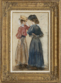 Isaac Israels, Twee vrouw, Pastel te koop: Twee vrouwen (in lijst)