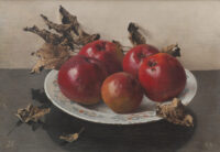 Jan Voerman junior schilderij te koop, Herfststilleven met appels: Herfststilleven met appels