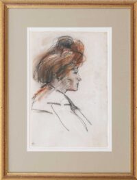 Isaac Israels: Vrouw in profiel (in lijst)