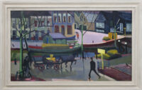 George Martens: Het schuitendiep in Groningen (in lijst)