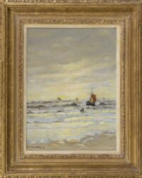 Gerhard Arij Ludwig 'Morgenstjerne' Munthe: Bomschuiten op zee (in lijst)