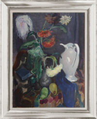 Jan Sluijters: Stilleven met chrysanten en dahlias (in lijst)