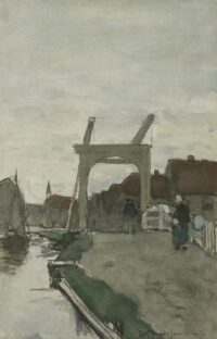 Hendrik Johannes Weissenbruch: De Teuntjesbrug bij Nieuwkoop