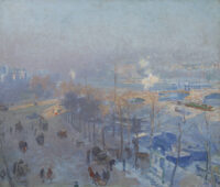 Hendrik Jan Wolter: Gezicht op de Amstel, wintermiddag