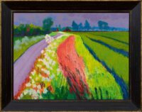 Jannes de Vries: Landschap bij Westeremden (in lijst)